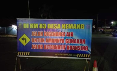  Banjir di Pelalawan, Kendaraan dari Inhu ke Pekanbaru Diimbau Lewat Kuansing